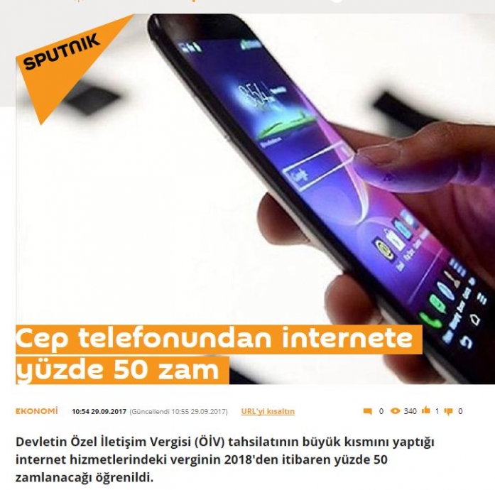 cep telefonundan internete yüzde 50 zam