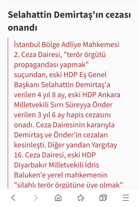 selahattin demirtaş a terörist demek