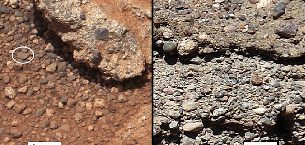NASA’nın Mars’taki uzay aracı Curiosity (Merak), iniş yaptığı bölgenin yakınında yüzey boyunca akan tarihi bir nehrin izlerini tespit etti.