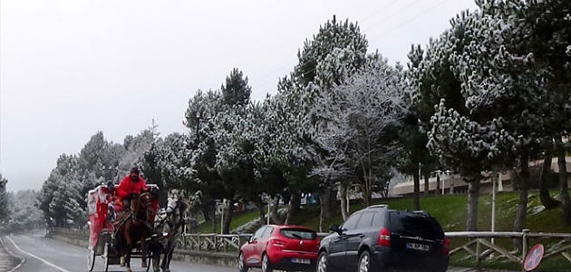 Abant beyaz gelinliğini giydi!