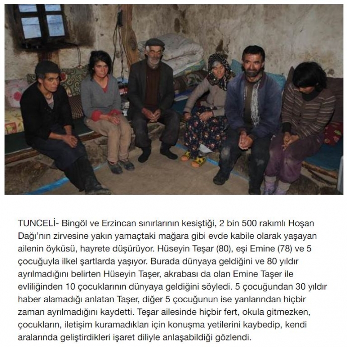 erzincan da yaşayan ilkel aile