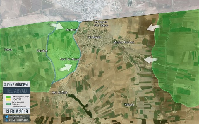 13 ekim 2019 türk ordusu nun tel abyad a girmesi