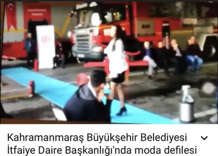 kahramanmaraş itfaiyesinde yapılan moda defilesi