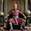 tahtta otururken poz veren fatih sultan mehmet