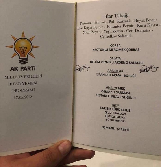 akp milletvekilleri iftar yemeği programı
