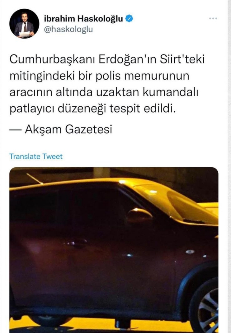 erdoğan ın siirt mitingindeki bomba düzeneği