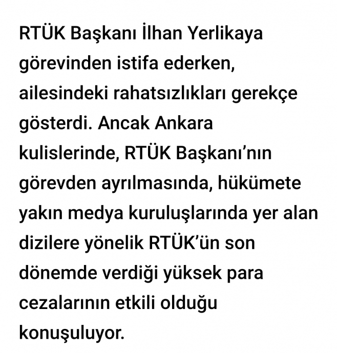 rtük başkanı istifa etti