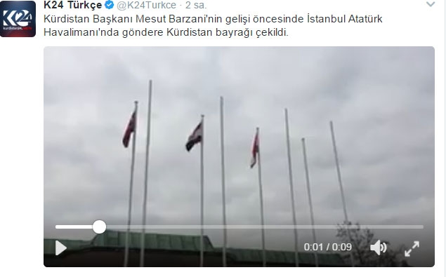 Barzani Gelince Gondere Kurdistan Bayragi Cekmek Uludag Sozluk