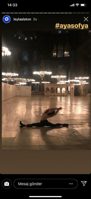 ayasofya da dans gösterisi