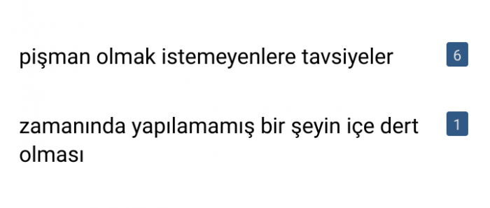 başlıkları alt alta okumak