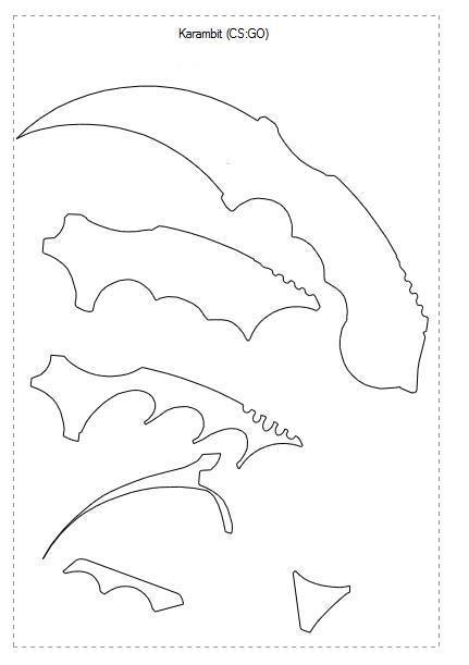 Чертежи ножа керамбит из стандофф 2