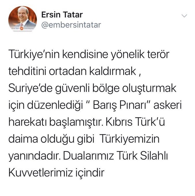 kktc başbakanı nın barış pınarı açıklaması