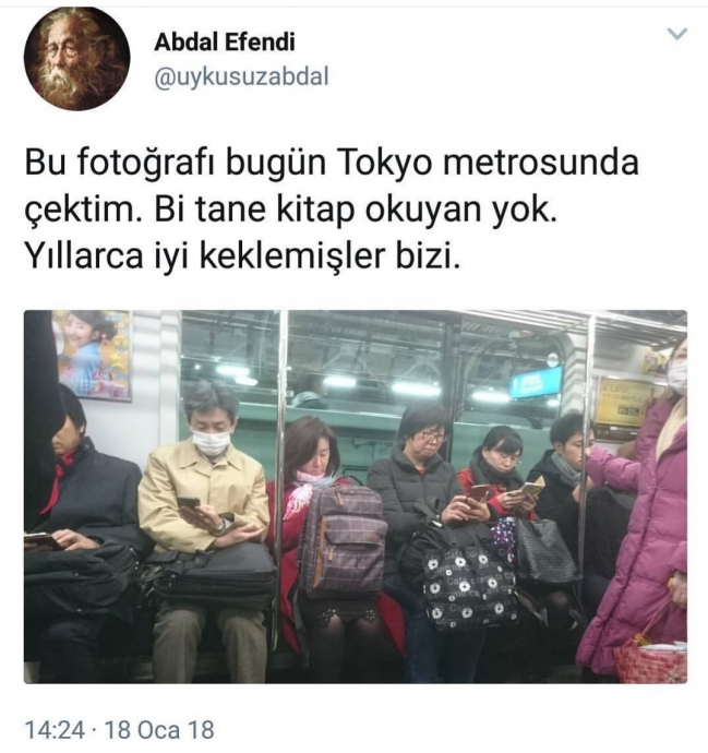 tokyo metrosunda sıradan bir gün