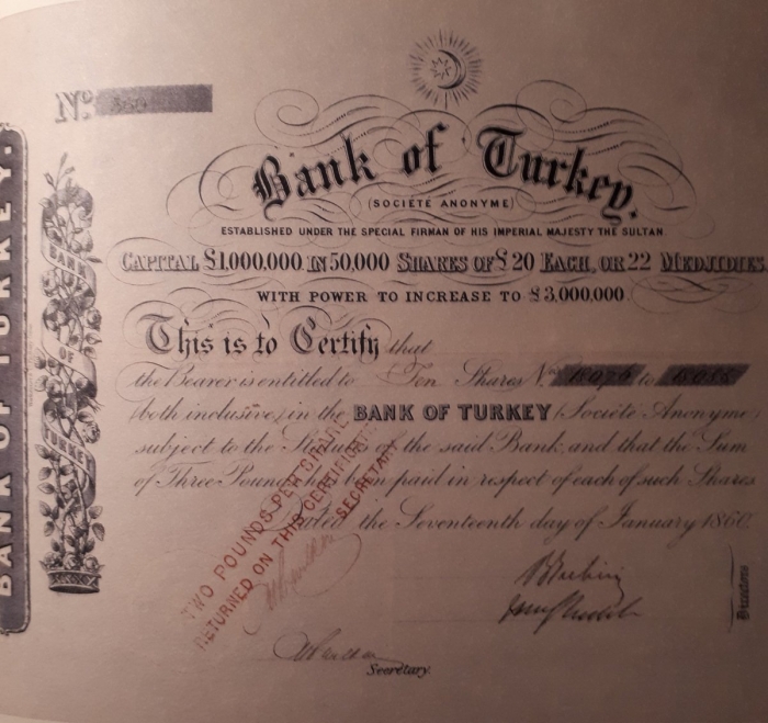 ingilizlere merkez bankası kurma izni veren ecdat