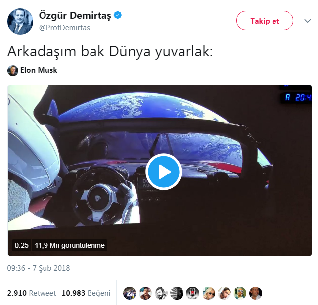 arkadaşım bak dünya yuvarlak