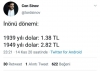geçmiş dönemlerde dolar kurları / #2096601