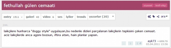 ayk73 ün fetöcü olması