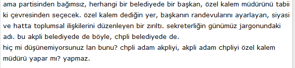chp li başkanın amca ve dayı kızını müdür yapması