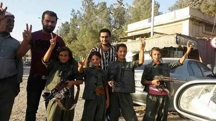 ypg nin kız ve erkek çocukları cepheye sürmesi