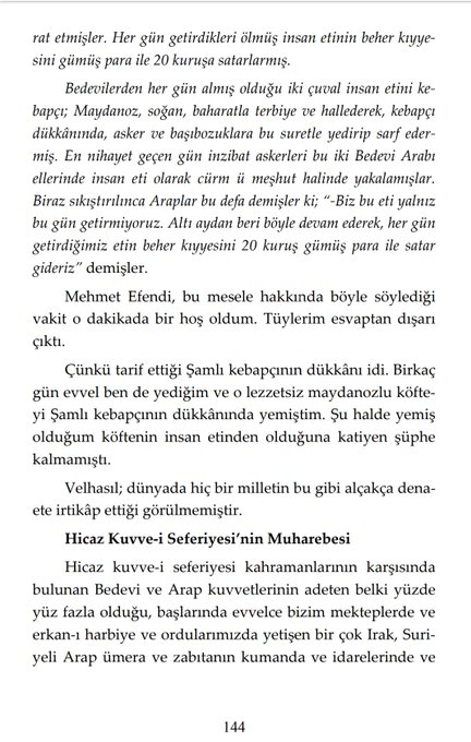 arapların ölen türk askerlerinin etini satması