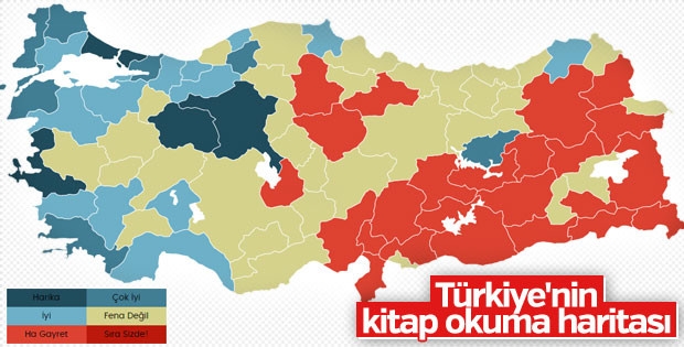 türkiye nin illere göre kitap okuma oranı haritası