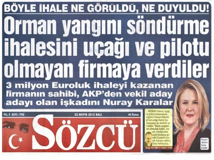 yangın sönd uçağı olmayıp söndürme ihalesi almak
