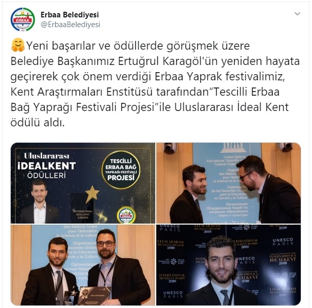 akp li belediyelerin sahte unesco ödülü alması