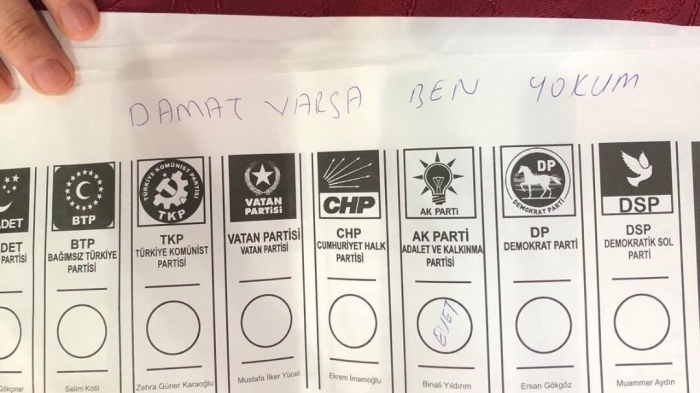 akp seçmeninin kullandığı geçersiz oylar
