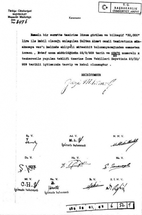atatürk ün tamir ettirdiği camiler