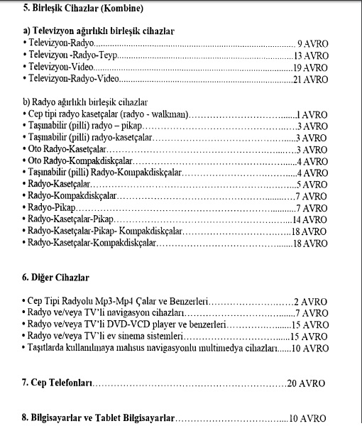 ithal elektronik ürünlerde trt payının artması