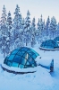 finlandiya daki kuzey ışıkları izleme iglooları