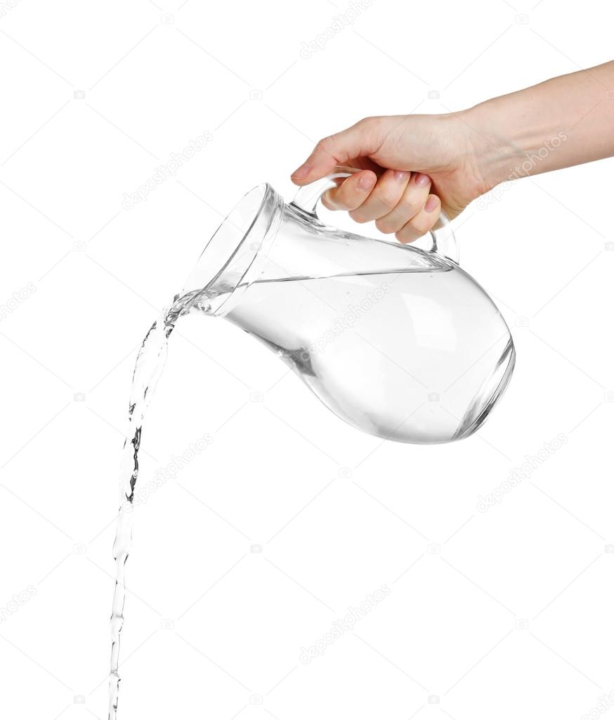 Воду лить стакан. Кувшин с льющейся водой. Вода льется из графина. Струйка воды. Кувшин с выливающейся водой.