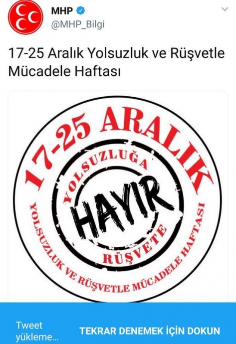 mhp resmi twitter hesabının bugün sildiği tweet
