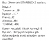 bazı ülkelerdeki starbucks sayıları / #2200782