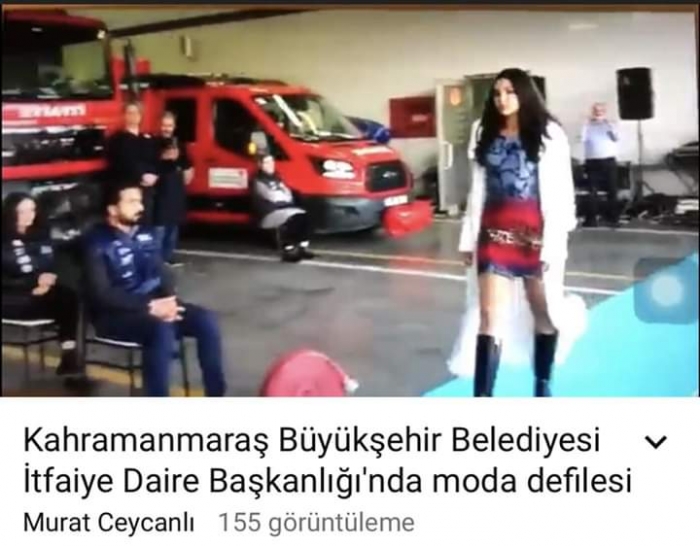 kahramanmaraş itfaiyesinde yapılan moda defilesi