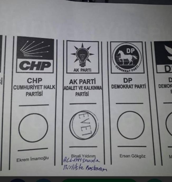 akp seçmeninin kullandığı geçersiz oylar