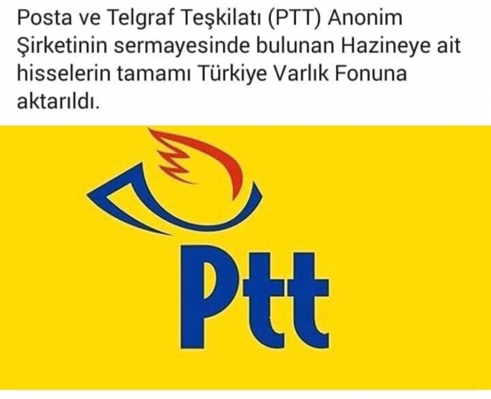 ptt hisselerinin varlık fonuna devredilmesi