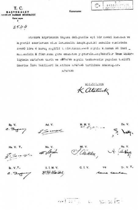 atatürk ün tamir ettirdiği camiler