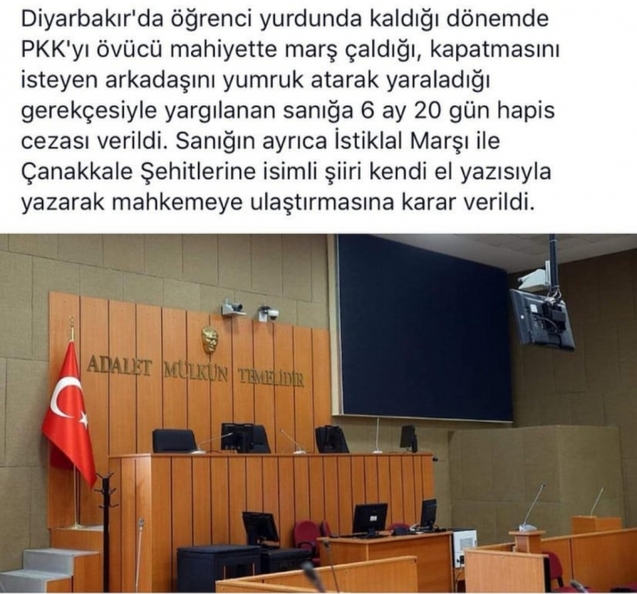 pkk propagandası yapan kansıza şiir cezası