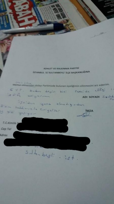 akp ye isyan eden akp li seçmenler veritabanı