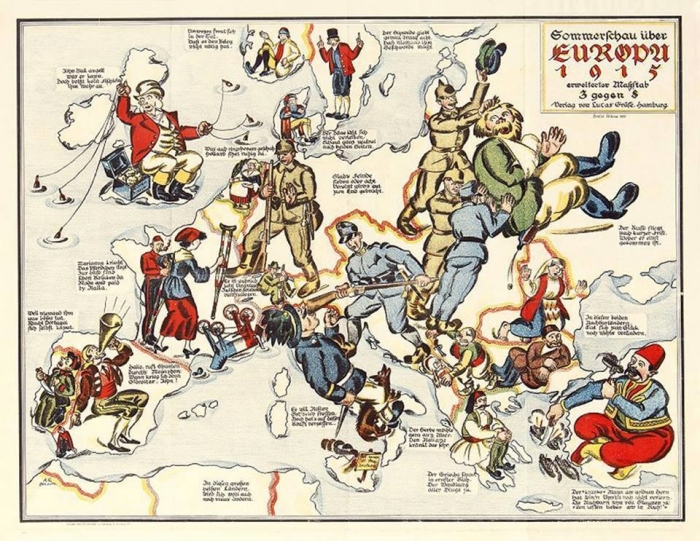 1915 yılı avrupa siyasi karikatürü ve çanakkale
