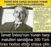 i inönü nün yunan askerlerine 300 tl bağışlaması / #2043122