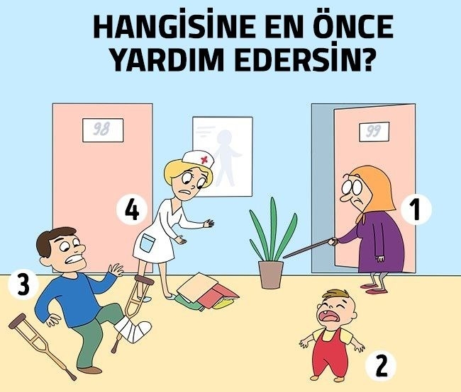 önce hangisine yardım edersiniz