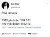 geçmiş dönemlerde dolar kurları / #2096607