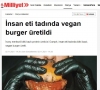 insan eti tadında vegan burger