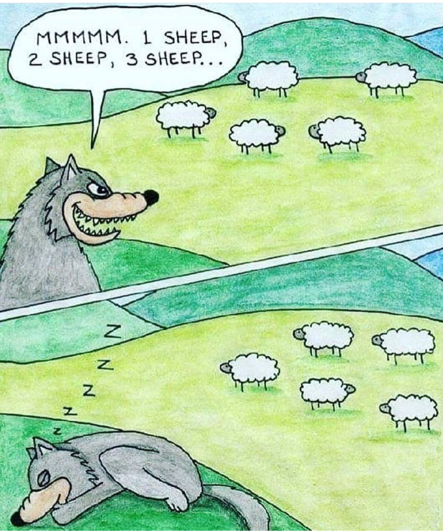 волк и овца смешная картинки