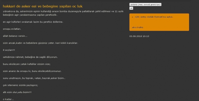 uludağ sözlükte ki boku yemişlik örnekleri