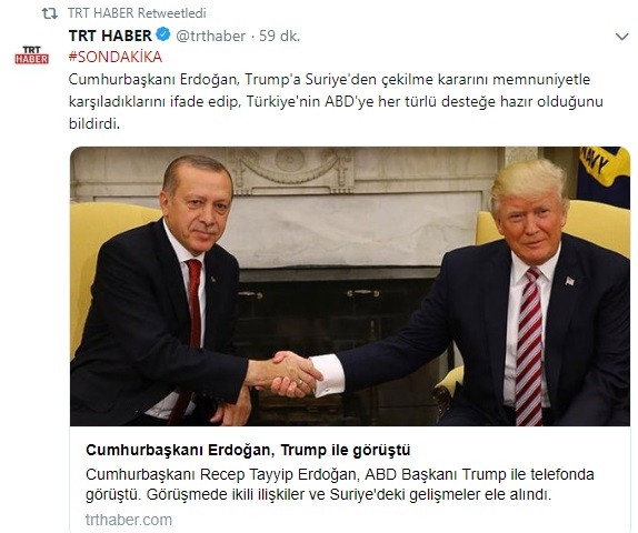 ülkesini tehdit eden adama desteğe hazırız demek