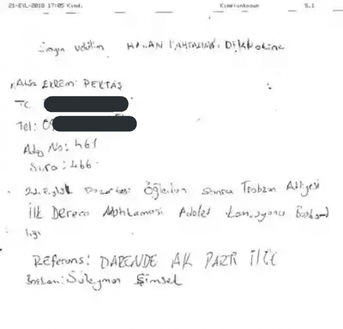 torpil faksını chp li vekile gönderen akp li