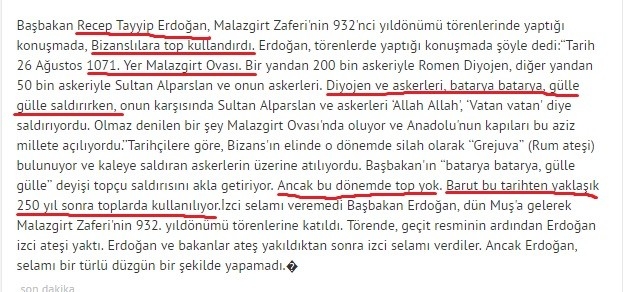 erdoğan ın tam bir tarih cahili olması